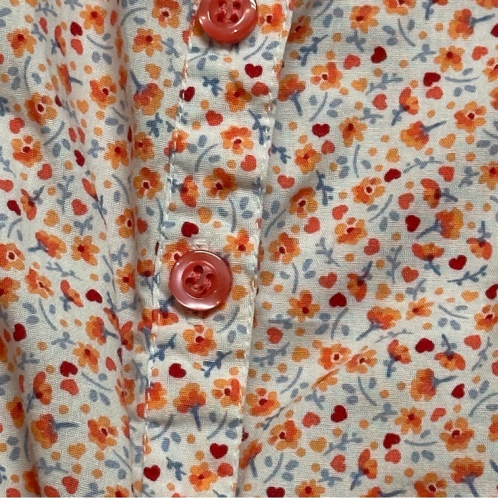 Kids Tops Lot of 2 Toddler Sleeveless 3T & 4T Floral Ruffle Tie Front Shirts - Picture 4 of 12